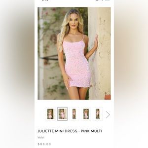 Women’s Pink Sequin Mini Dress